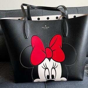 Kate Spade Black and Red Minnie Mouse Tote Bag